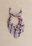 TBCo - Merino Wool Triangle Scarf in Blue & Red Stripe - HAYGEN