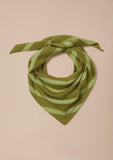 TBCO - Merino Wool Triangle Scarf in Green Stripe - HAYGEN
