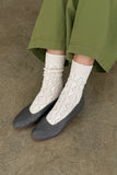 Le Bon Shoppe - Modal Eyelet Socks - Oyster - HAYGEN