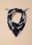 TBCO - Merino Wool Triangle Scarf in Navy Argyle - HAYGEN