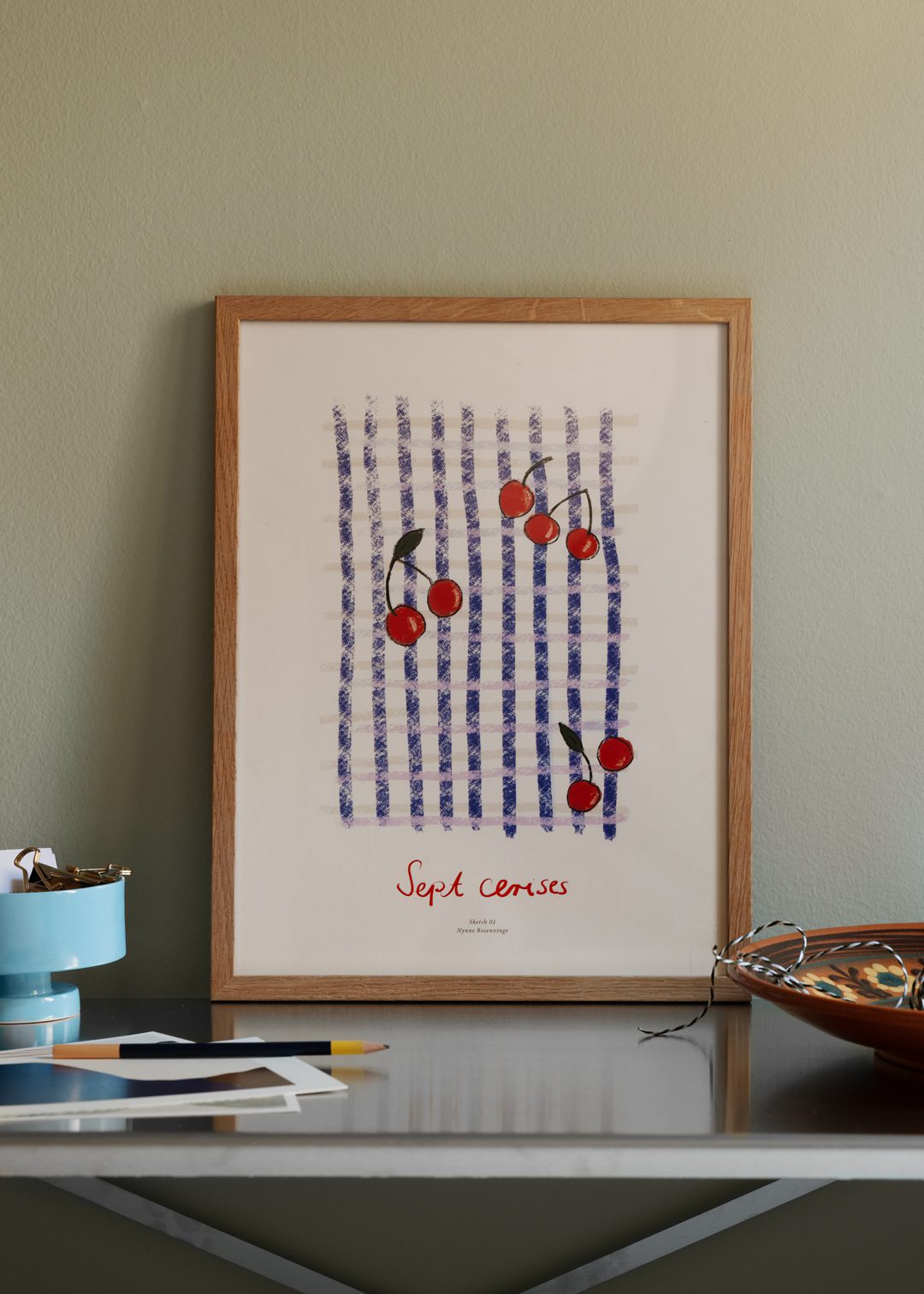 Nynne Rosenvinge, Sept Cerises - 50x70cm - HAYGEN