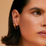 Luxe Mid Size Hoop - Gold - HAYGEN