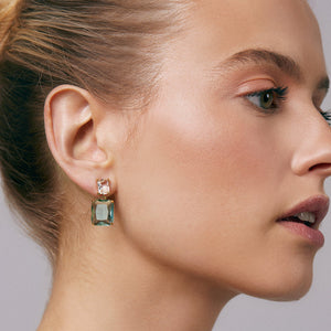 Statement Crystal Double Drop Earrings - HAYGEN