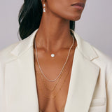 Stationed Flat Pearl Collar Necklace - Gold - HAYGEN