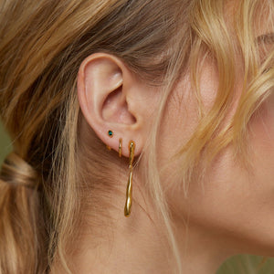 Organic Droplet Earring - Gold - HAYGEN