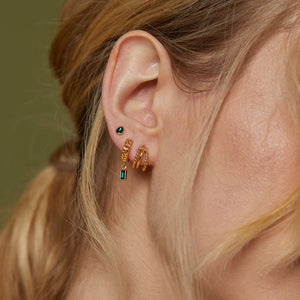 Triple Illusion Hoop Earrings - Gold - HAYGEN
