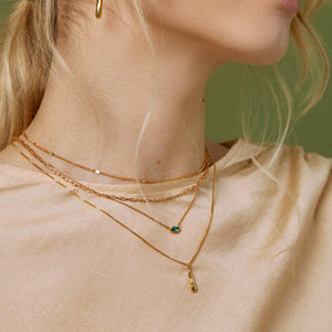 Organic Droplet Necklace - Gold - HAYGEN