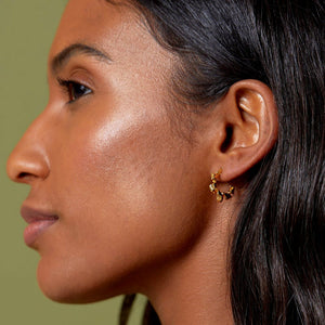 Ribbon Twist Hoop Earrings - Gold - HAYGEN
