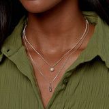 Organic Droplet Necklace - Silver - HAYGEN