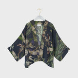 One Hundred Stars - Orchid Black Wool Kimono - HAYGEN