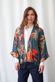 One Hundred Stars - Orchid Teal Wool Kimono
