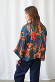 One Hundred Stars - Orchid Teal Wool Kimono