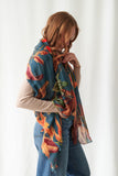 One Hundred Stars - Orchid Teal Wool Scarf