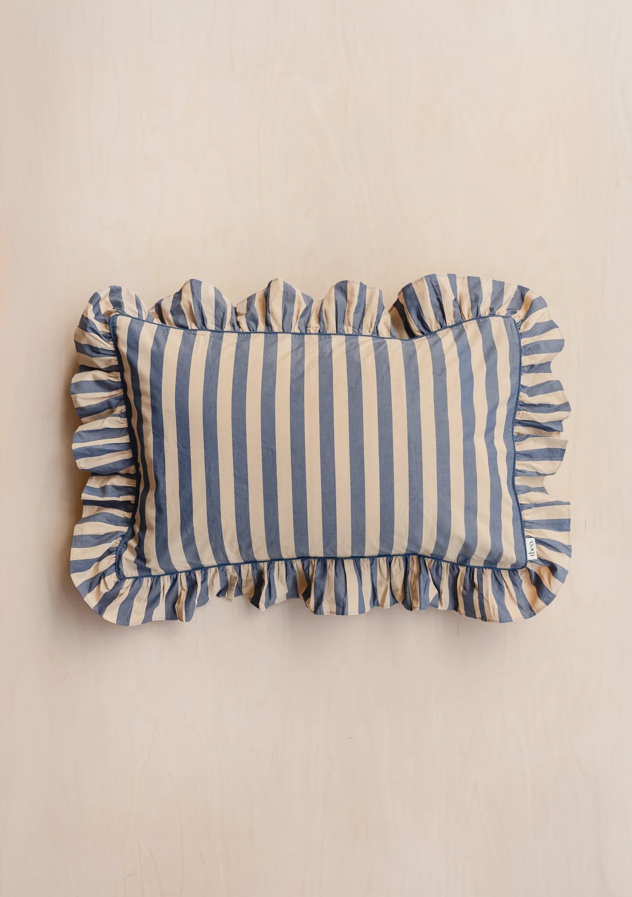 Tbco - Pair of Cotton Pillowcases Navy Stripe