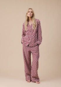 TBCO - Cotton Pyjamas  Burgundy Checkerboard Product Image