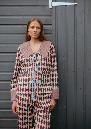 Tbco - Cotton Pyjamas Camel Harlequin