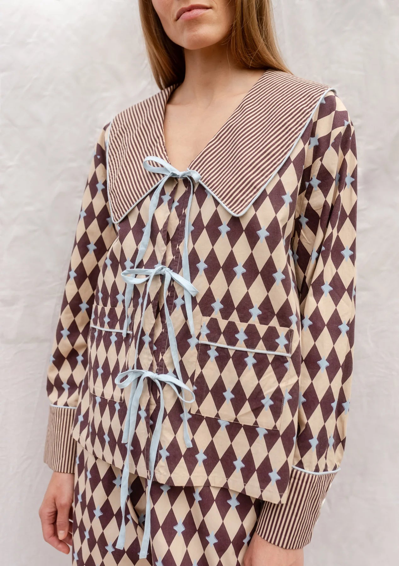 Tbco - Cotton Pyjamas Camel Harlequin