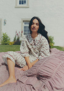 TBCO - Cropped Cotton Pyjamas in Cream Gallop Product Image