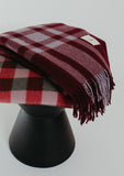Tbco - Recycled Wool Blanket Wine Gingham