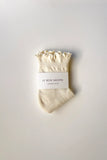 Le Bon Shoppe - Ruffled Hugger Crew Socks - Vanilla/Red - HAYGEN