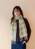 Tbco - Lambswool Scarf Avocado Gingham