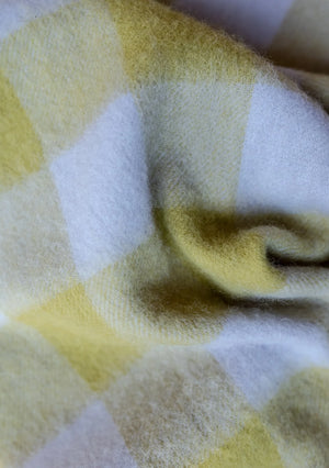 Tbco - Lambswool Scarf Avocado Gingham