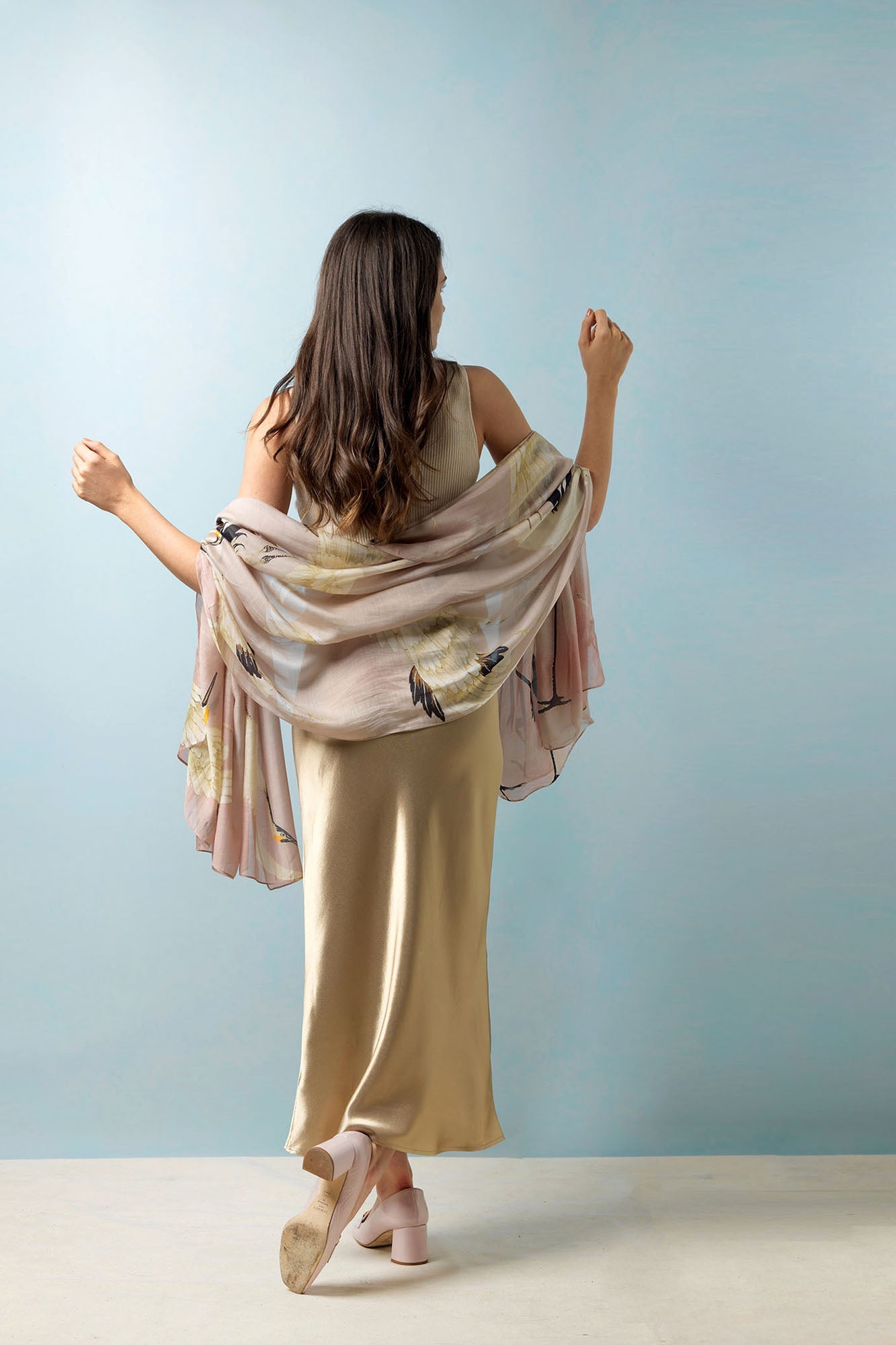 One Hundred Stars - Scarf - Stork Plaster Pink