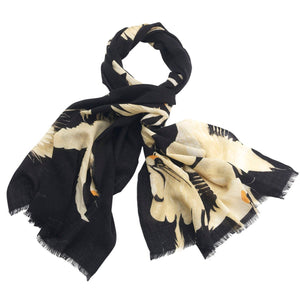 One Hundred Stars - Wool Scarf Stork Black - HAYGEN