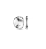 Oversized Statement Pebble Stud Earring - Silver - HAYGEN