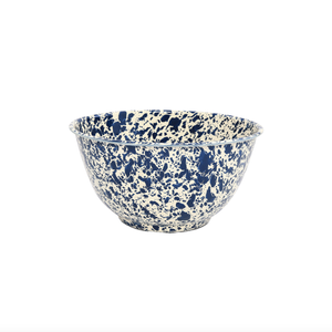 Splatter Salad Bowl - Navy & Cream - Large