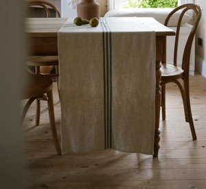 The Timeless Linen Table Runner 220 x 55cm Blue - HAYGEN