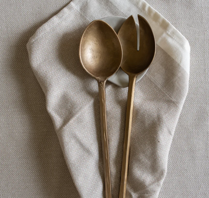 Forged Pair of Salad Servers - HAYGEN
