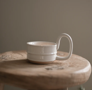 Stoneware Candle Cup - Milk White - HAYGEN
