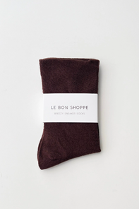 Le Bon Shoppe - Breezy Sneaker Socks - Dark Cacao Product Image