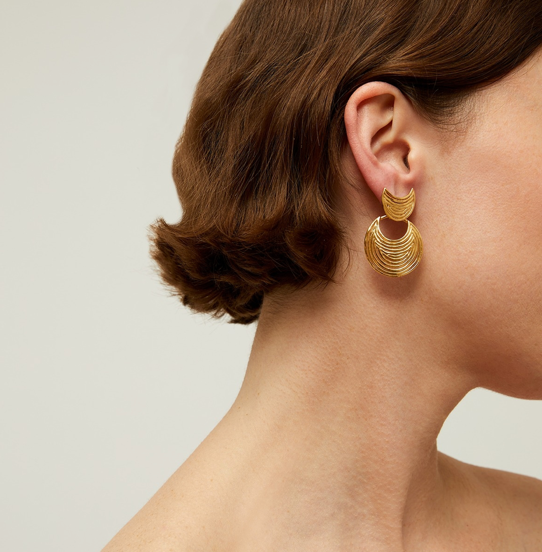 Gas Bijoux - Luna Wave earrings mini gold - HAYGEN
