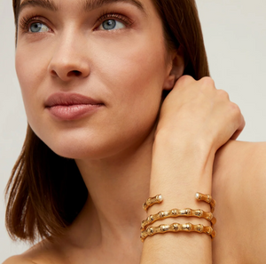 Gas Bijoux - Bambou bangle bracelet cabochons - HAYGEN