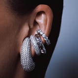 Billion Avenue - Bulb Diamond Earstud Single - Silver - HAYGEN
