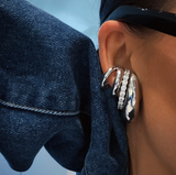 Billion Avenue - Double KOS Earcuff - Silver - HAYGEN