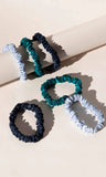 Drowsy - Green Sapphire, Midnight Blue & Blue Belle Scrunchie Set - HAYGEN