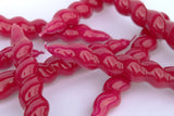 Magenta Spiral Candles - Set of 3
