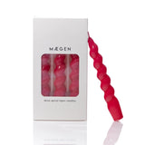 Magenta Spiral Candles - Set of 3