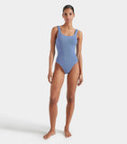 Hunza G - Square Neck Swimsuit - Cornflower Blue - HAYGEN