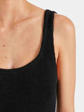 Hunza G - Square Neck Swimsuit - Black - HAYGEN