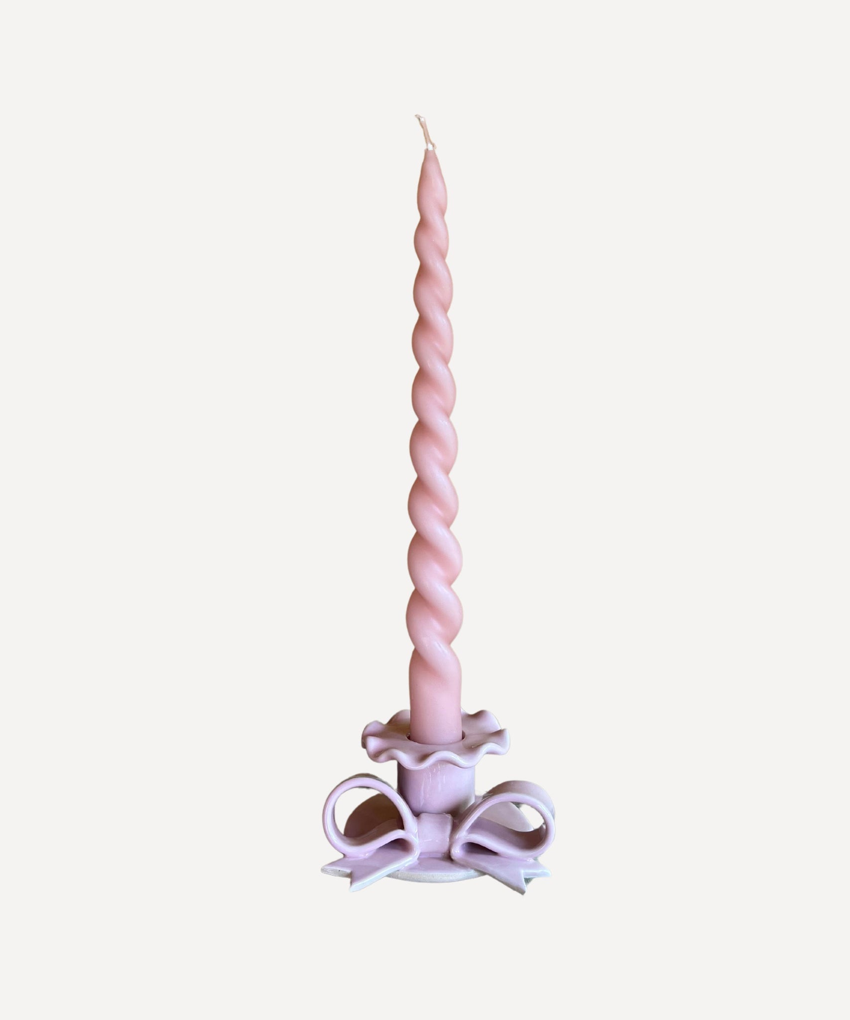 Superfluities - Bow Candleholder - Pink - HAYGEN