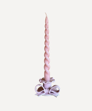 Superfluities - Bow Candleholder - Pink - HAYGEN