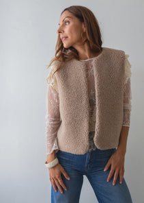 The Small Home - Merino Wool Gilet - Toasted Almond Product Image
