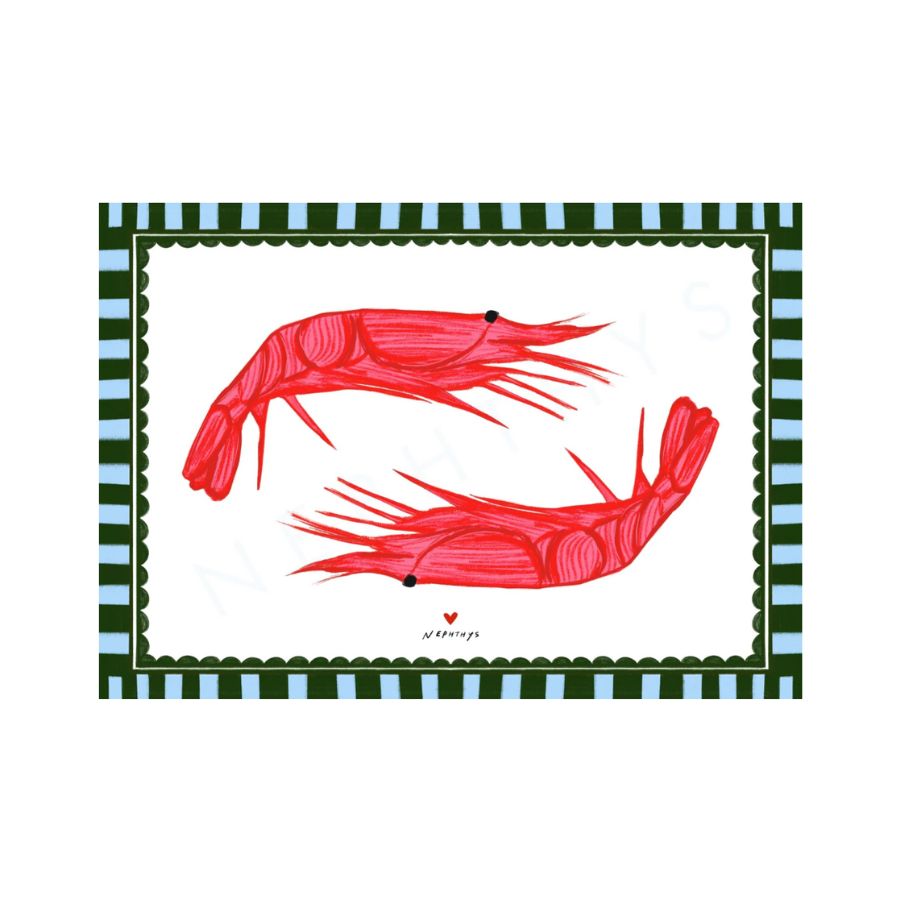 The dancing prawns Print (Landscape) - A3 - HAYGEN