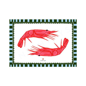 The dancing prawns Print (Landscape) - A3 - HAYGEN