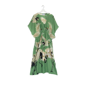 One Hundred Stars - String Dress Stork Pea Green Product Image