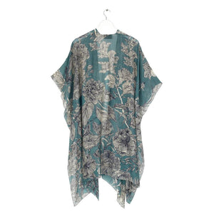 One Hundred Stars - Throwover - Etched Floral Teal - HAYGEN